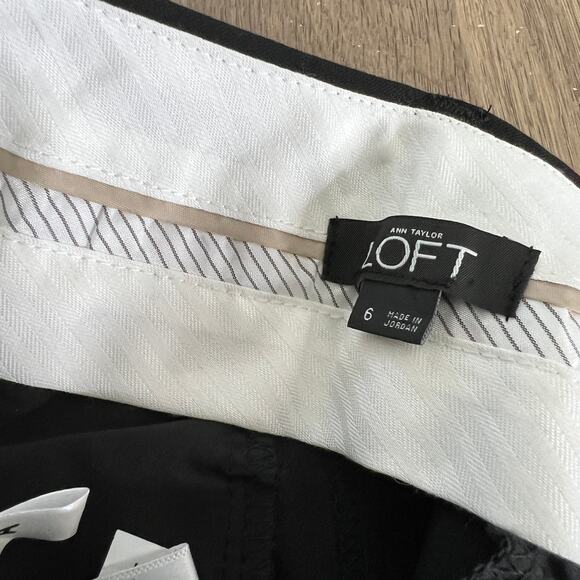 Loft Julie Trousers wide Leg Black pants Sz 6 - Picture 4 of 15